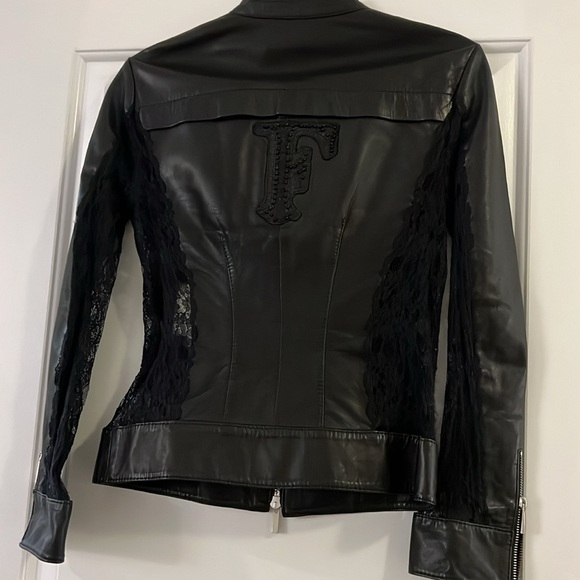 Ferre lace and leather slim
Fitting jacket - Picture 4 of 11